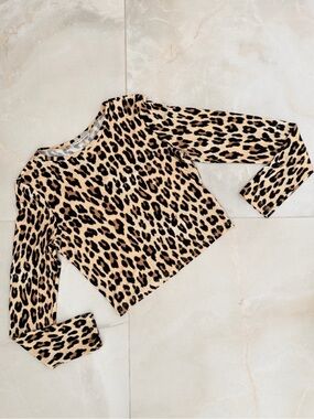 ALICE + OLIVIA DELAINA Leopard Top